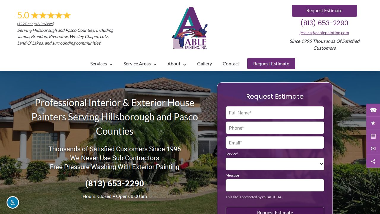 A Able Painting Company website preview