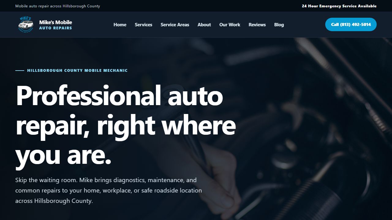 Mike's Mobile Auto Repairs managed website